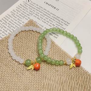 Trendy Style Chinese Colorful <b>Beaded</b> <b>Bracelets</b> for Women Girl Bamboo Leaf Charm <b>Bracelet</b> Crystal Gemstone Beads <b>Bracelet</b> - Product Image 1