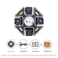 Nouvelle Lumière de Scène LED Animée Pleine Couleur à Quatre Bras, Effet Boule Magique, Laser Nid d'Abeille, Stroboscope, Lumière à Effet Mini-Tornade pour KTV et Disco