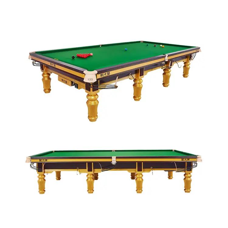 Snookertafelfabrikant Leverancier Professionele Biljart 12ft Massief Houten Snookertafels