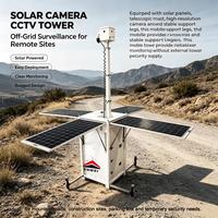 Tour de sécurité solaire portable haute efficacité avec caméra de surveillance CCTV cubique pour la surveillance des usines et entrepôts