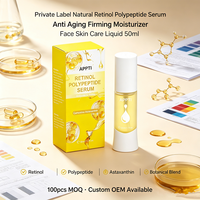 Sérum Visage Anti-Âge au Rétinol et Polypeptides, Raffermissant, à l'Astaxanthine, Hydratant, Soin de la Peau, 50ml, 100 pièces, Marque Blanche, OEM