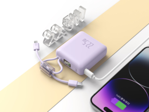 แบตสำรองพกพาขนาดเล็ก OEM 22.5W ชาร์จเร็ว พร้อมสายชาร์จคู่ในตัว - Product Image 3