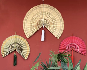Abanico de Pared Decorativo de Bambú/Madera Estilo <span class=keywords><strong>Boho</strong></span>, Abanico Plegable Decorativo, <span class=keywords><strong>Decoración</strong></span> de Pared Estilo Oriental para Dormitorio, <span class=keywords><strong>Decoración</strong></span> del Hogar, Venta al por Mayor - Product Image 4