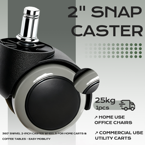 Roulette moderne en nylon de 2 pouces pour meubles, résistante à l'usure et silencieuse avec frein pour le salon, ne pas blesser le sol - Product Image 5