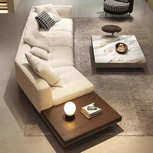 Semplice ed elegante creativo <span class=keywords><strong>Pallet</strong></span> in legno gambe in metallo comodo tessuto in pelle soggiorno Hotel Villa Lounge Set divano personalizzato - Product Image 6