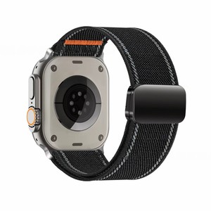 Accessoires magnétiques interchangeables confortables en nylon élastique, compatibles avec <span class=keywords><strong>Apple</strong></span> <span class=keywords><strong>Watch</strong></span> 9 8 <span class=keywords><strong>7</strong></span> 41 mm 45 mm - Product Image 1