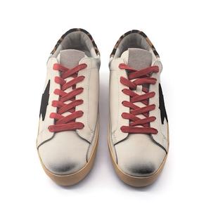 Chaussures de sport décontractées en daim noir et cuir véritable italien, style vintage, pour femmes, vente en gros - Product Image 3