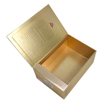 Caja de Regalo Magnética Dorada de Alta Gama Personalizada para Cerveza, Tequila, Vodka, Champán, Vino, Whisky, Brandy, para Empaque de Whisky