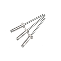 Fraisage de polissage de haute qualité en acier inoxydable A2 SS 304 SS316 INOX tête ronde extrémité ouverte Rivet aveugle DIN7337