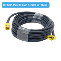 Câble coaxial SMA mâle vers SMA mâle RG58 50 ohms, connecteur d'extension d'antenne WiFi, adaptateur, pigtail DC-6GHz 335V