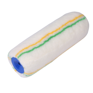 10in Industrial Grade Hot Selling Sewn Red Blue Stripes Acrylic Customizable Paint Roller <b>Brush</b> OEM Support for Wall Painting - Product Image 4