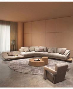 Wabi-sabi vent japonais type coin arc combinaison tissu art <span class=keywords><strong>canapé</strong></span> grande petite famille designer style italien nordique salon - Product Image 2