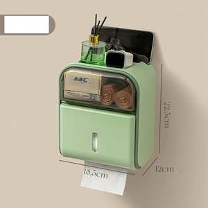 Toilet Tissue Box Wall Mounted Non Perforated <b>Roll</b> <b>Paper</b> Drawer Storage Box Household Bathroom Shelf - Product Image 6