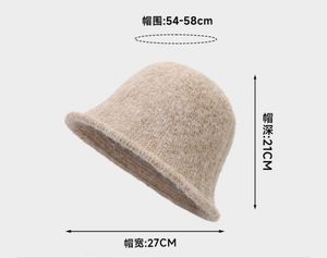 Nouveau Chapeau Bob Rose en Coton Uni pour Femme, Version Coréenne Automne-Hiver 2025, Toutes Saisons - Product Image 4