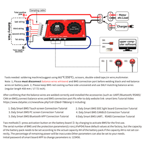 Daly 300A de alta corriente para paquete de batería de litio recargable BMS 10s 36V NMC Li-ion con comunicación UART NTC - Product Image 5