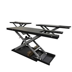 Plataforma Elevadora Hidráulica para Motocicletas, Mesa Elevadora Tipo Tijera, Altura Ajustable, Construcción de Acero Negro - Product Image 1