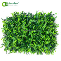 Doleader Mur de plantes artificielles résistant aux UV et ignifuge Mur d'herbe verte Mur de feuillage artificiel Mur de feuillage artificiel