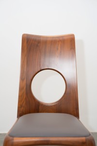 Chaise de salle à manger en bois de frêne design avec finition noyer, structure en bois massif, mobilier moderne de luxe pour la maison, salle à manger, hôtel PISANO - Product Image 4