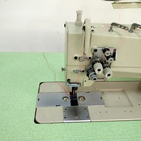 Machine à coudre industrielle 872 à grande vitesse, électronique, à double aiguille, point plat, avec lubrification automatique, moteur robuste en métal