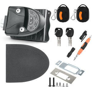 Metal sleutelloze camperdeurvergrendeling met 2 afstandsbedieningen en zwartlicht toetsenbord met 2 sleutels, camperdeurvergrendeling met nachtschoot voor caravan - Product Image 1