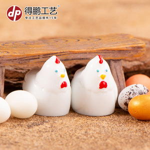 Dp Craft Resin Chicken Ornament Mini Animal Figure For Home Decoration - Product Image 4