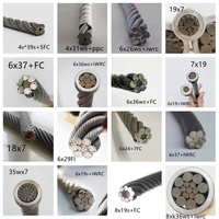 Câble en acier pour ascenseur 8mm 10mm 11mm 12mm 13mm 16mm 8x19S+FC Double résistance 1370/1770 N/mm²