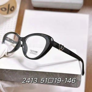 Nouvelle monture de lunettes de vue Tr90 Cat Eye pour femmes, forme de cœur irrégulière, anti-UV et anti-lumière bleue, monture complète, verres AC O2 2413 - Product Image 3