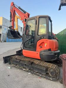 Excavadora de cadenas Kubota KX163-5 roja, miniexcavadora hidráulica de 6 toneladas para construcción - Product Image 4