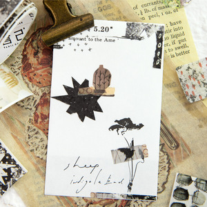 Bande activée par l'eau de série Patchwork désordonnée <span class=keywords><strong>1</strong></span> rouleau de sel manuel matériel boucle décoration PET ruban de masquage étanche - Product Image 3