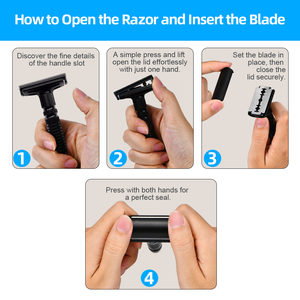 Customized Mens <strong>Straight</strong> Metal Stainless Steel Classic Double <strong>Edge</strong> Shaving Safety <strong>Razor</strong> for Face - Product Image 4