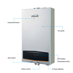 Alta calidad bajo <span class=keywords><strong>precio</strong></span> encendido piezoeléctrico 6L <span class=keywords><strong>8L</strong></span> 10L 12L ducha Gas combi caldera calentador de <span class=keywords><strong>agua</strong></span> gas venta caliente en el mercado - Product Image 2