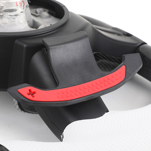 Volant en cuir semi-perforé blanc avec pagaies en carbone pour <span class=keywords><strong>BMW</strong></span> F01 F06 F10 F20 F30 M3 F80 M4 F82 M2 F87 E90 E92 - Product Image 4