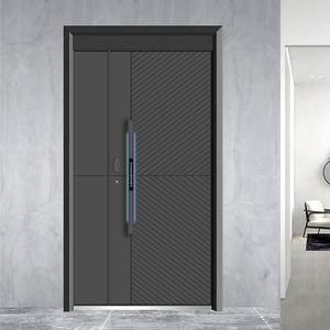 Grande porte d'entrée au design de luxe Porte d'entrée pivotante de sécurité extérieure Porte d'entrée pivotante en bois moderne pour maisons - Product Image 1