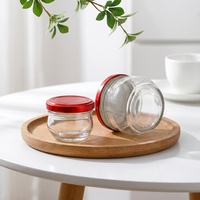 Gobelet à pudding en verre portable, transparent, en forme de nid d'oiseau, avec un ventre bombé, à large ouverture, pour usage domestique et commercial