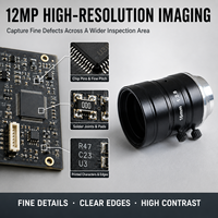 Lente de Visión Artificial de 12MP con Certificación CE RoHS y Seis Opciones de Distancia Focal Fija
