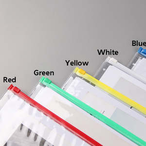 Amplop Zip poli jelas PVC A6 tas tempat pensil untuk perlengkapan kantor sekolah A4 A5 tas pensil cetak Logo tahan air - Product Image 3