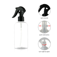 Bouteille Vaporisateur à Gâchette Mini Transparente en Plastique PET 200ml 250ml en Gros