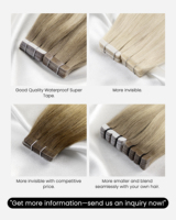Nouvelles Tendances Européennes : Extensions de Cheveux à Bandes Adhésives Noir Jais pour Cheveux Fins – Extensions à Bandes Adhésives en Cheveux Humains