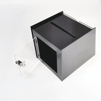 Maßgefertigte Größe für Schwarze Kunststoff-Acryl-Vorschlags- und Spendenboxen mit Schlüssel
