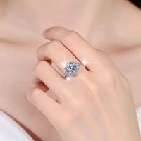 Bijoux romantiques, certificat GRA, 2 carats, VVs1, moissanite, argent sterling S925, bague de fiançailles florale en moissanite pour femmes