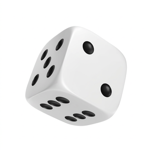 Timeless White Plastic D6 <b>Dice</b> – Classic Game Accessories for Board Games - Product Image 1