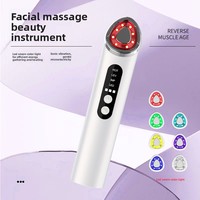 Zevenkleurige lichttherapie gezichtsmassager met meerdere frequenties en ingebouwde batterij, cadeauverpakking - Mei Zhiyan model