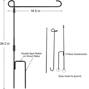 ธงประดับสวนกลางแจ้ง,ธงระเหิดรอมฎอนมูบารักการ์เด้นธงต้อนรับรอมฎอนเครเคนเฮาส์พร้อมเสา - Product Image 6