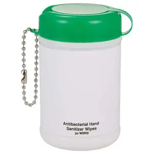Ручной Антибактериальный мини-контейнер для протирания с цепочкой для ключей, сухая салфетка