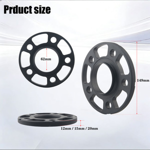 Adaptador de Buje de Rueda de 12 mm, 15 mm, 20 mm, Espaciador de Aluminio Forjado, PCD 5x112, CB66.5 para Benz - Product Image 1