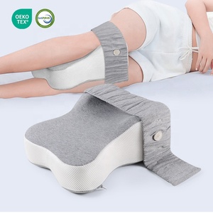 New Design Comfort Leg Knee-<strong>pillow</strong> Memory Foam Double Knee <strong>Elevator</strong> Support <strong>Pillow</strong> with Strap Belt for Side Sleepers in Bed - Product Image 1