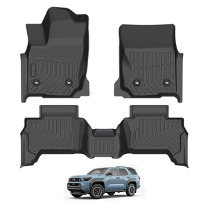 Tapetes Premium 3D Reciclables de TPE para Coche, Alfombrillas para Todo Clima Tipo Bandeja para <span class=keywords><strong>Toyota</strong></span> 4Runner Híbrido 5 Asientos 2025 en Adelante SUV - Product Image 1