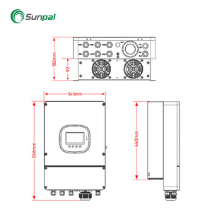 Onduleur solaire hybride Sunpal <span class=keywords><strong>Euronet</strong></span> 5000W 5Kva 5 Kw, onduleur solaire hybride à onde sinusoïdale pure avec communication BMS - Product Image 2