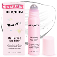 Vente en gros de rouleaux métalliques personnalisés pour crème contour des yeux, sérum à la niacinamide, à l'acide hyaluronique et à la vitamine E - Hydratant, anti-rides, anti-cernes