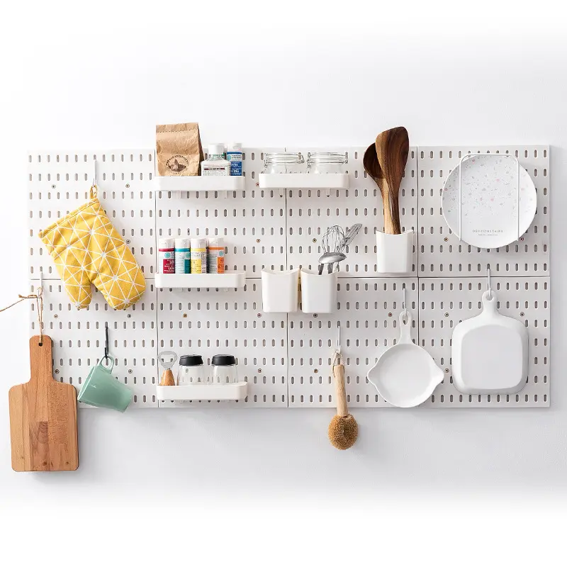 धातु Pegboard के आयोजन के लिए टोकरी और खूंटी बोर्ड रैक Pegboard हुक प्रदर्शन विभिन्न उपकरण